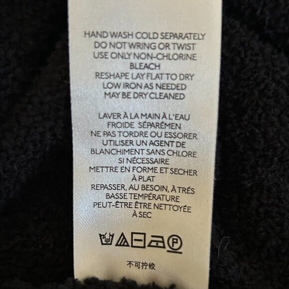 Free People Cabin Fever Ribbed Sweater Washed Black Oversized M - Picture 11 of 11